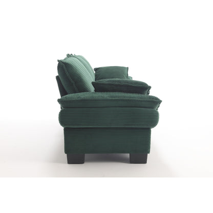 Green Corduroy 3-seater Sailboat Sofa