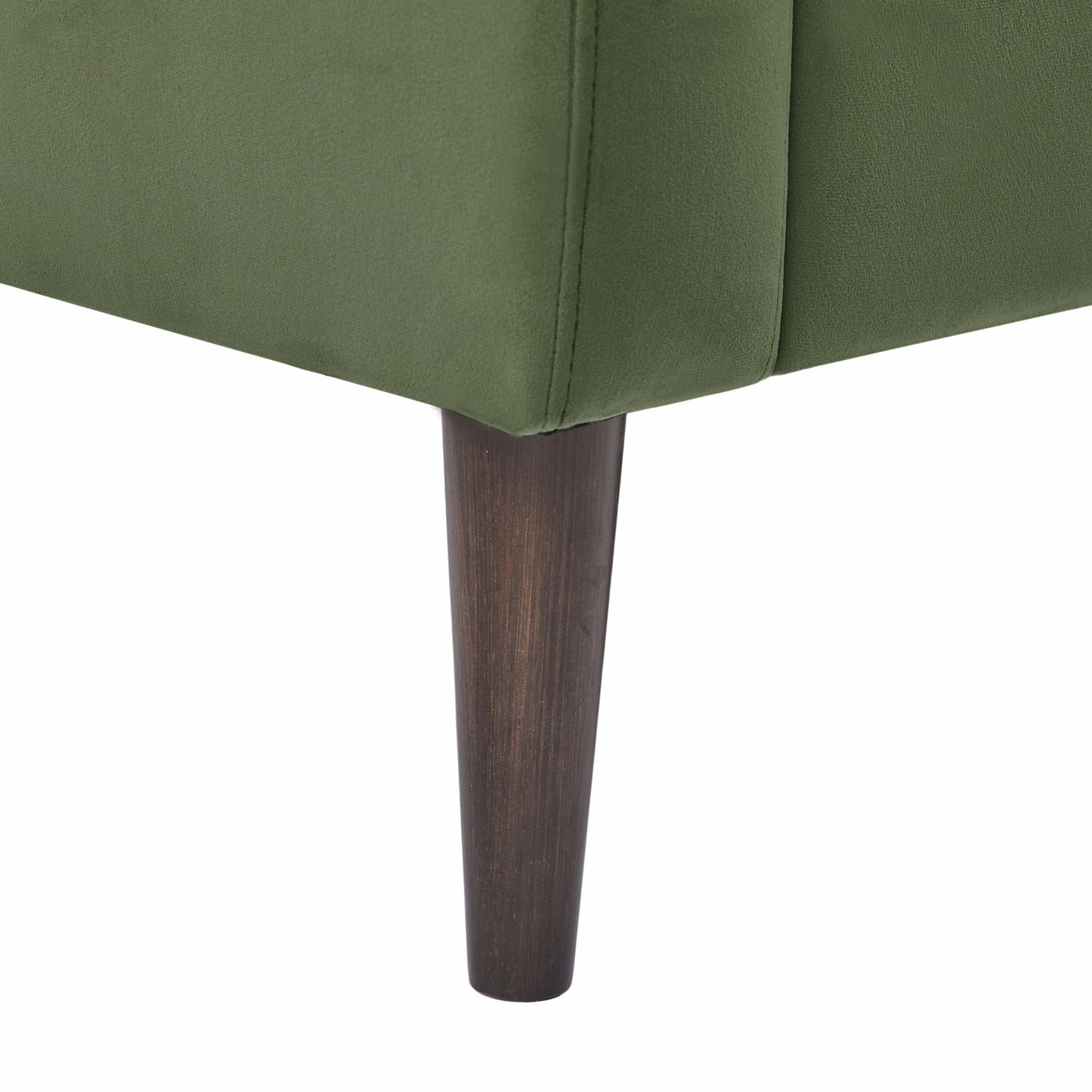 Green Mid Century Modern 55 Velvet Loveseat Chesterfield Upholstered Sofa with Wooden Frame and Pillows for Living Room