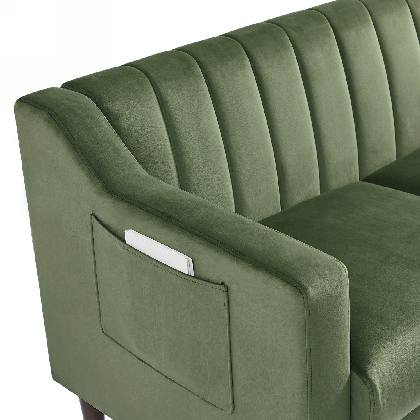 Green Velvet Loveseat Chesterfield Upholstered Sofa