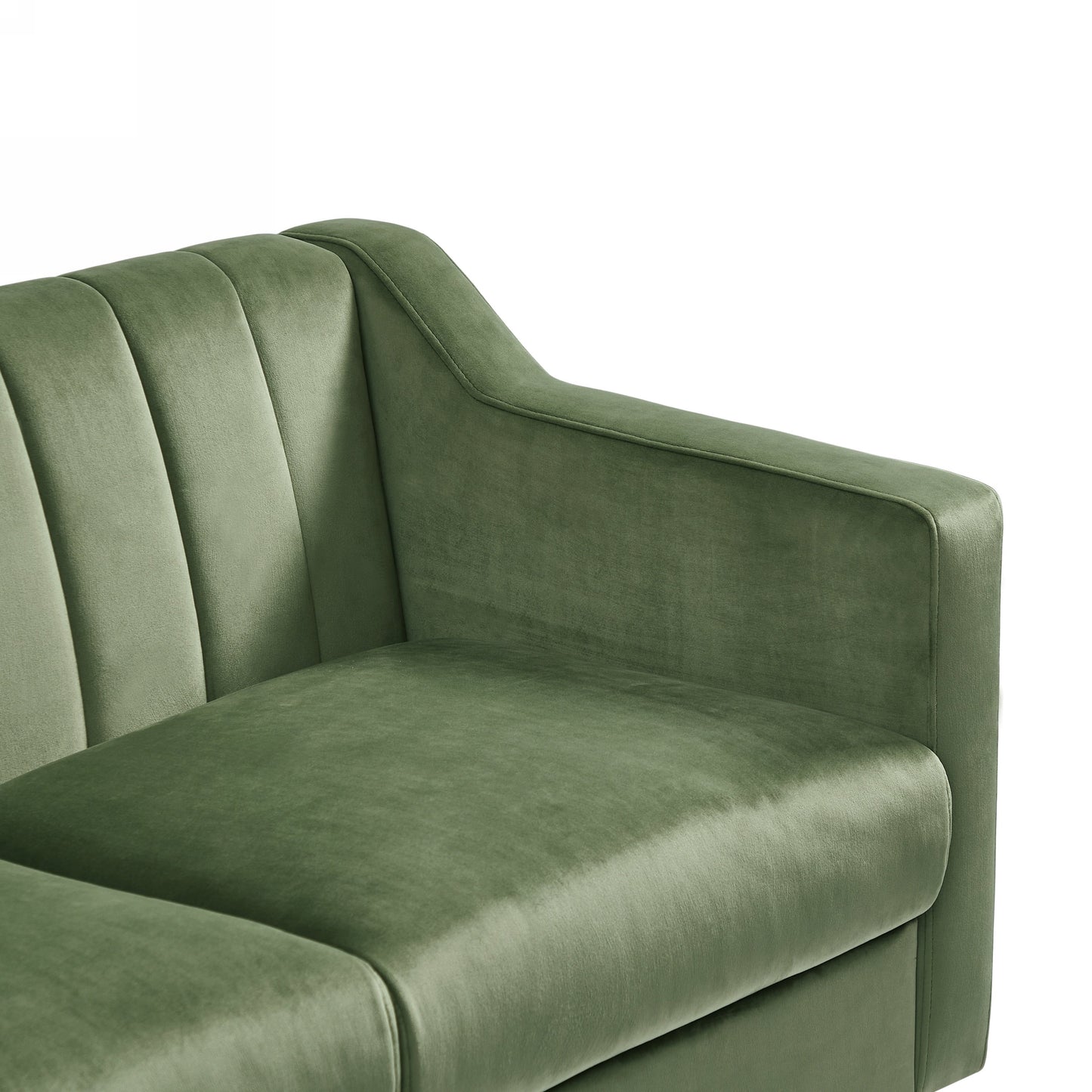 Green Velvet Loveseat Chesterfield Upholstered Sofa