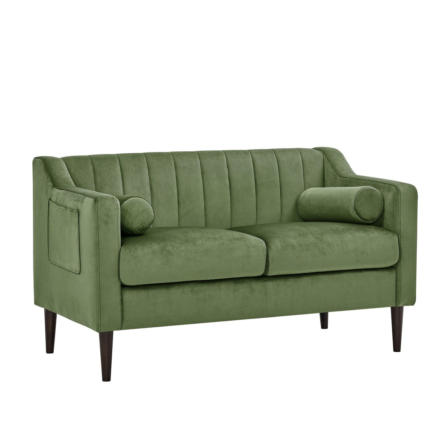 Green Velvet Loveseat Chesterfield Upholstered Sofa