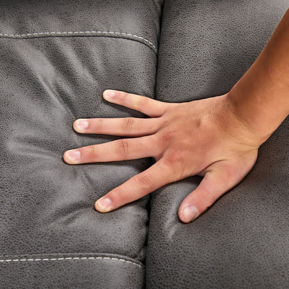 Grey 240° Swivel Recliner with Dual Motors, Power Headrest, Infinite Reclining, USB Ports, and Footrest