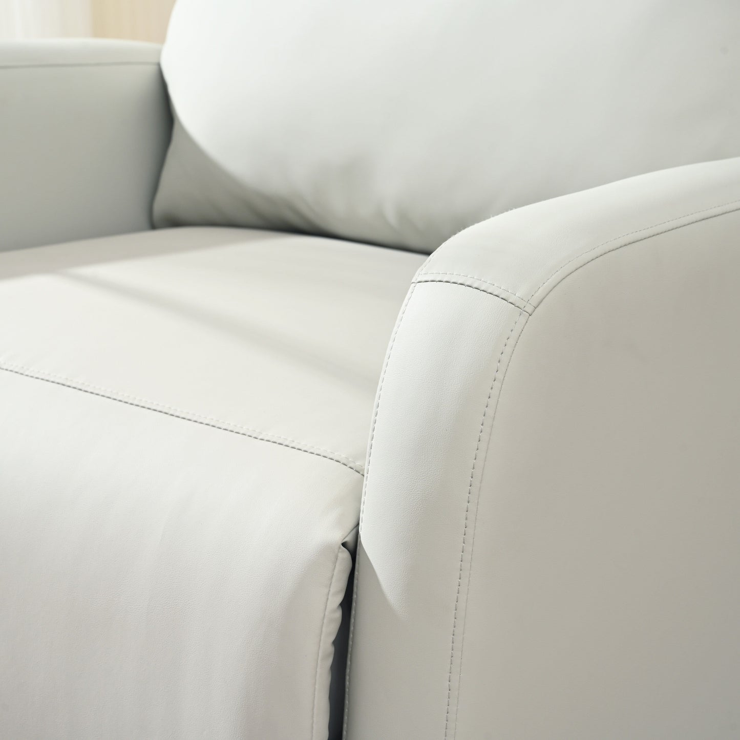 Grey 360° Swivel Rocking Recliner with Adjustable Footrest, Padded Comfort, and Phone Holder