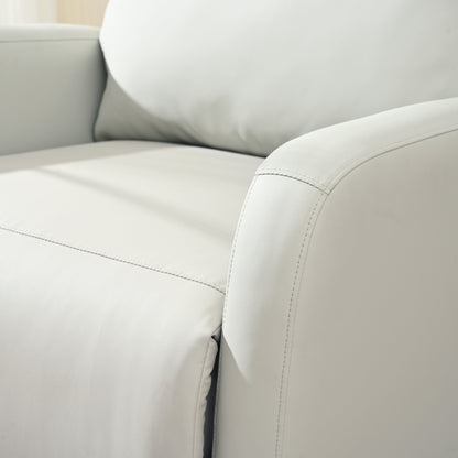 Grey 360° Swivel Rocking Recliner with Adjustable Footrest, Soft Padded Comfort, and Phone Holder