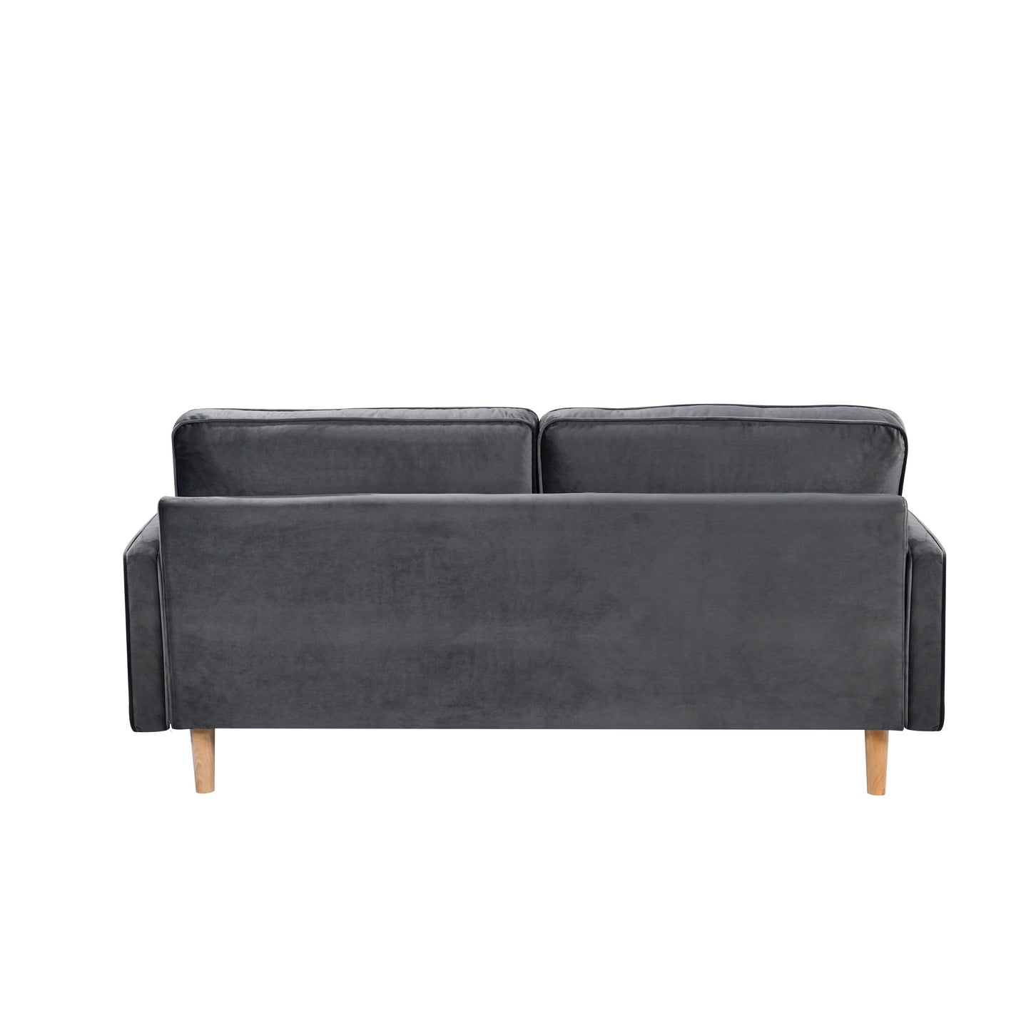 Grey 70 3-seater Sofa with High-Quality Elastic amd Doll Cotton Filling Cushion for Living Room