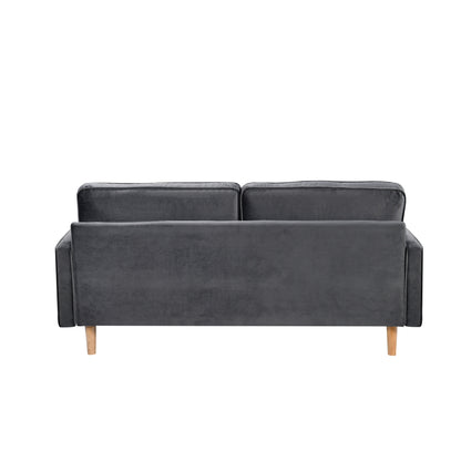Grey 70 3-seater Sofa with High-Quality Elastic amd Doll Cotton Filling Cushion for Living Room