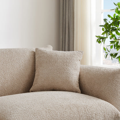 Grey 87'' Oversized Loveseat with Solid Wood Frame, Metal Legs, and 2 Plush Pillows for Durability
