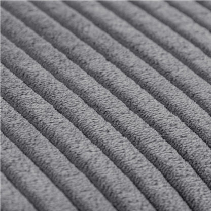 Grey 90'' Corduroy Sleeper Sofa with Removable Cushions