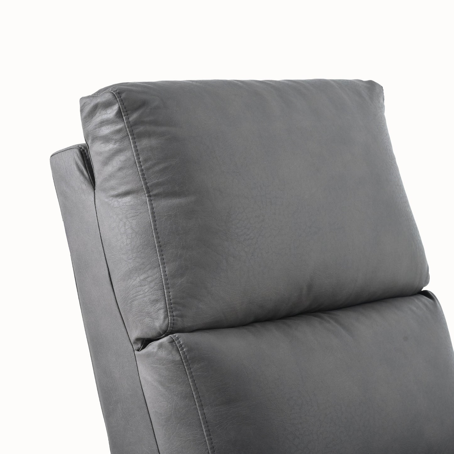 Grey Compact Electric Reclining Chair with USB Port, Side Control, and Cozy Backrest for Small Spaces