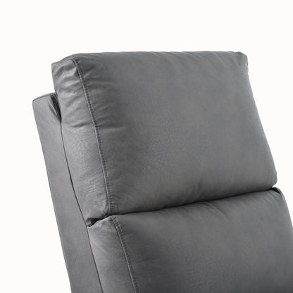 Grey Compact Electric Reclining Chair with USB Port, Side Control, and Cozy Backrest for Small Spaces
