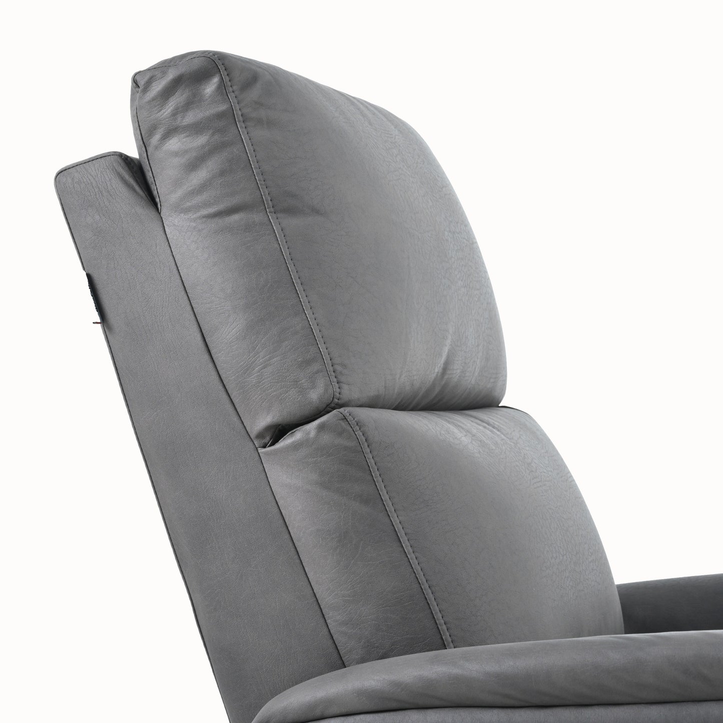 Grey Compact Electric Reclining Chair with USB Port, Side Control, and Cozy Backrest for Small Spaces