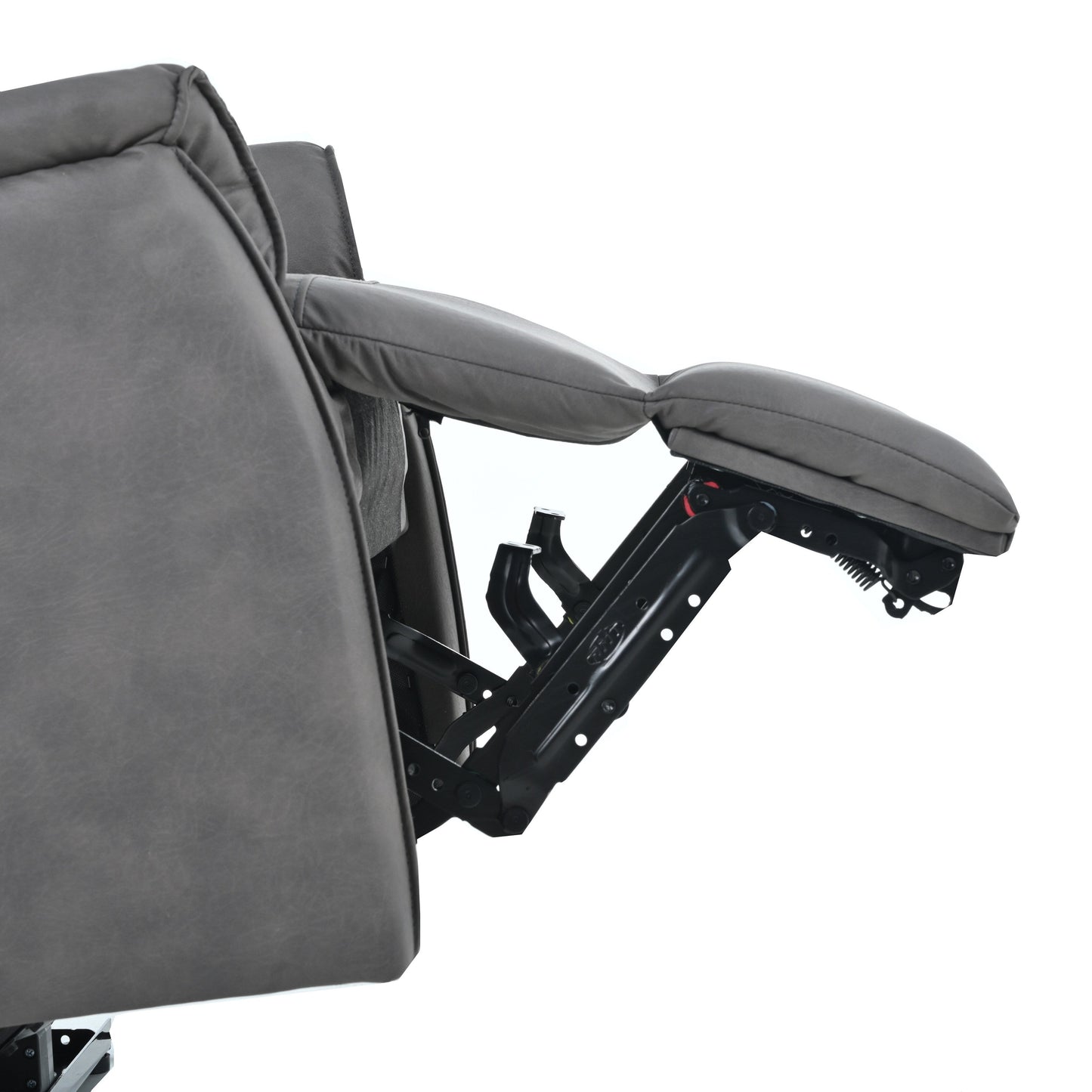 Grey Compact Electric Reclining Chair with USB Port, Side Control, and Cozy Backrest for Small Spaces
