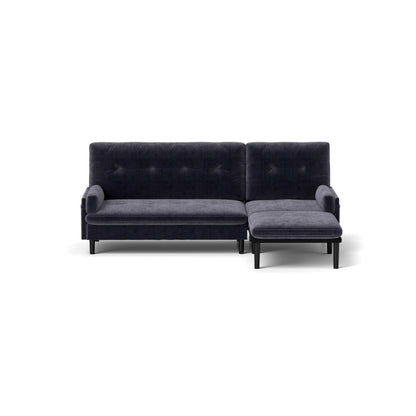 Grey Corduroy Adjustable 3-seater Sofa and Guest Bed