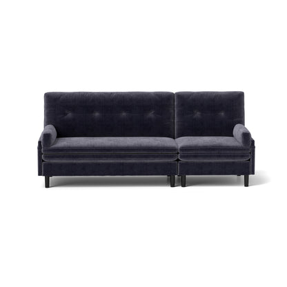 Grey Corduroy Adjustable 3-seater Sofa and Guest Bed