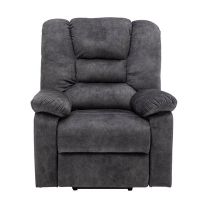 Grey Electric Lift Recliner with Infinite Positioning, Remote Control, Massage, and Heating Features