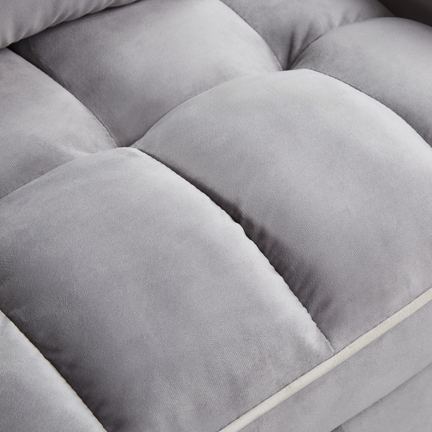 Grey Modern 35.83 3 in 1 Velvet Single Convertible Sofa Bed with Adjustable Back and USB Charging Port for Living Room
