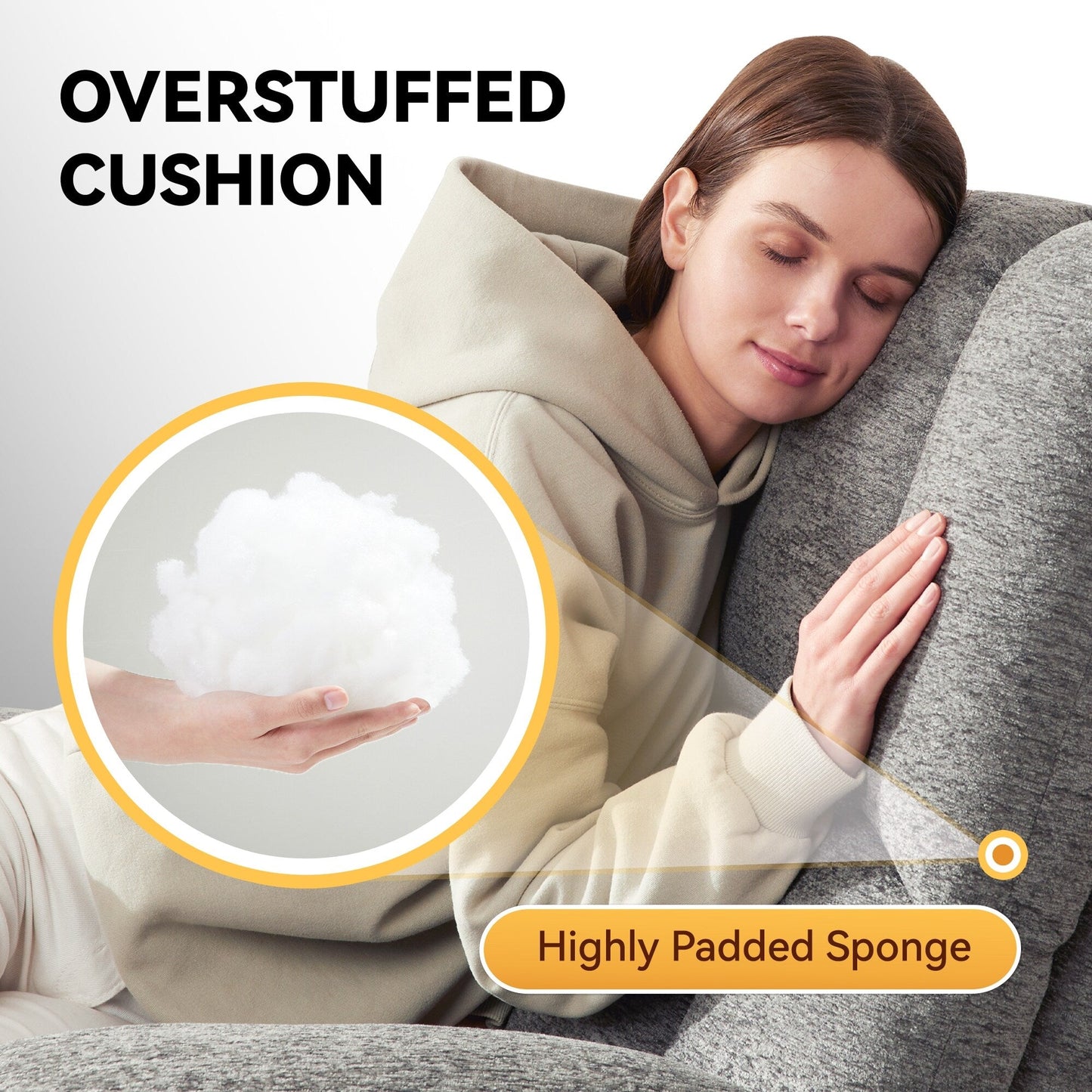 Grey Oversized Manual Rocking Recliner with 160Â° Recline