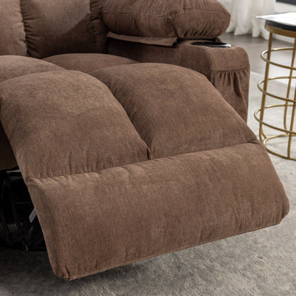 Grey Oversized Rocker Recliner with Heat & USB Charging