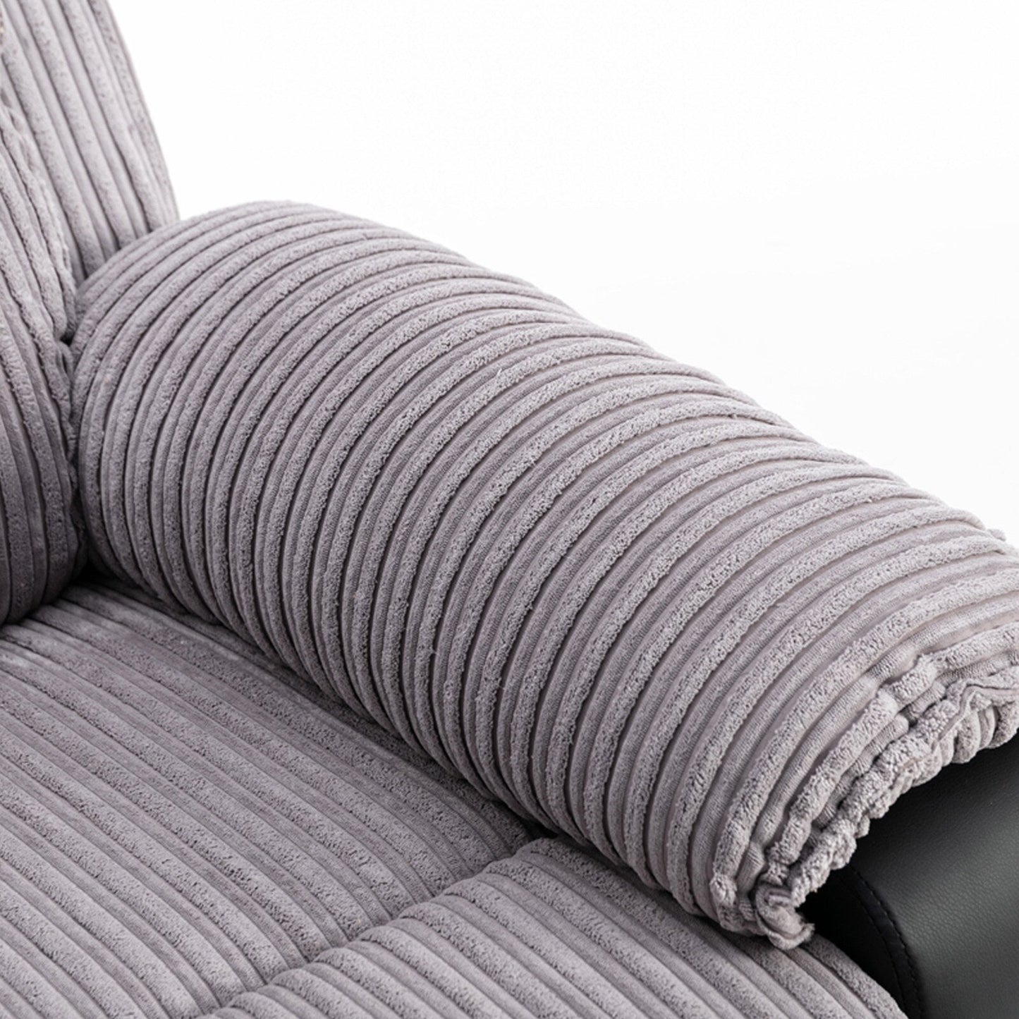 Grey Recliner Chair with Electric Remote, Adjustable Backrest & Footrest for Ultimate Living Room Comfort