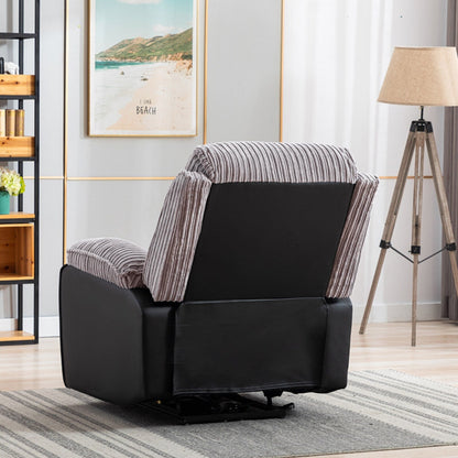 Grey Recliner Chair with Electric Remote, Adjustable Backrest & Footrest for Ultimate Living Room Comfort
