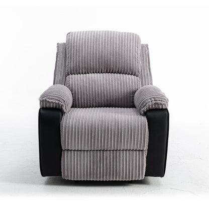 Grey Recliner Chair with Electric Remote, Adjustable Backrest and Footrest for Ultimate Living Room Comfort