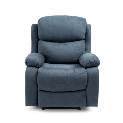 Grey Tufted Massage Recliner with Heating, Remote Control, and Manual Recline - 5 Massage Modes, Side Pocket