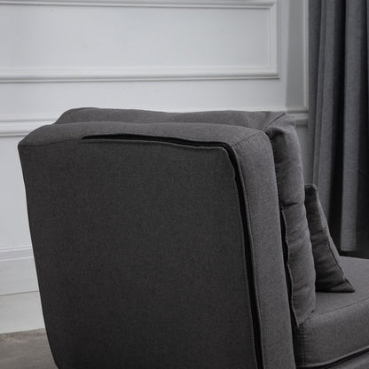 HOMCOM Convertible Flip Folding Upholstered Chair, Floor Lazy Sofa Bed