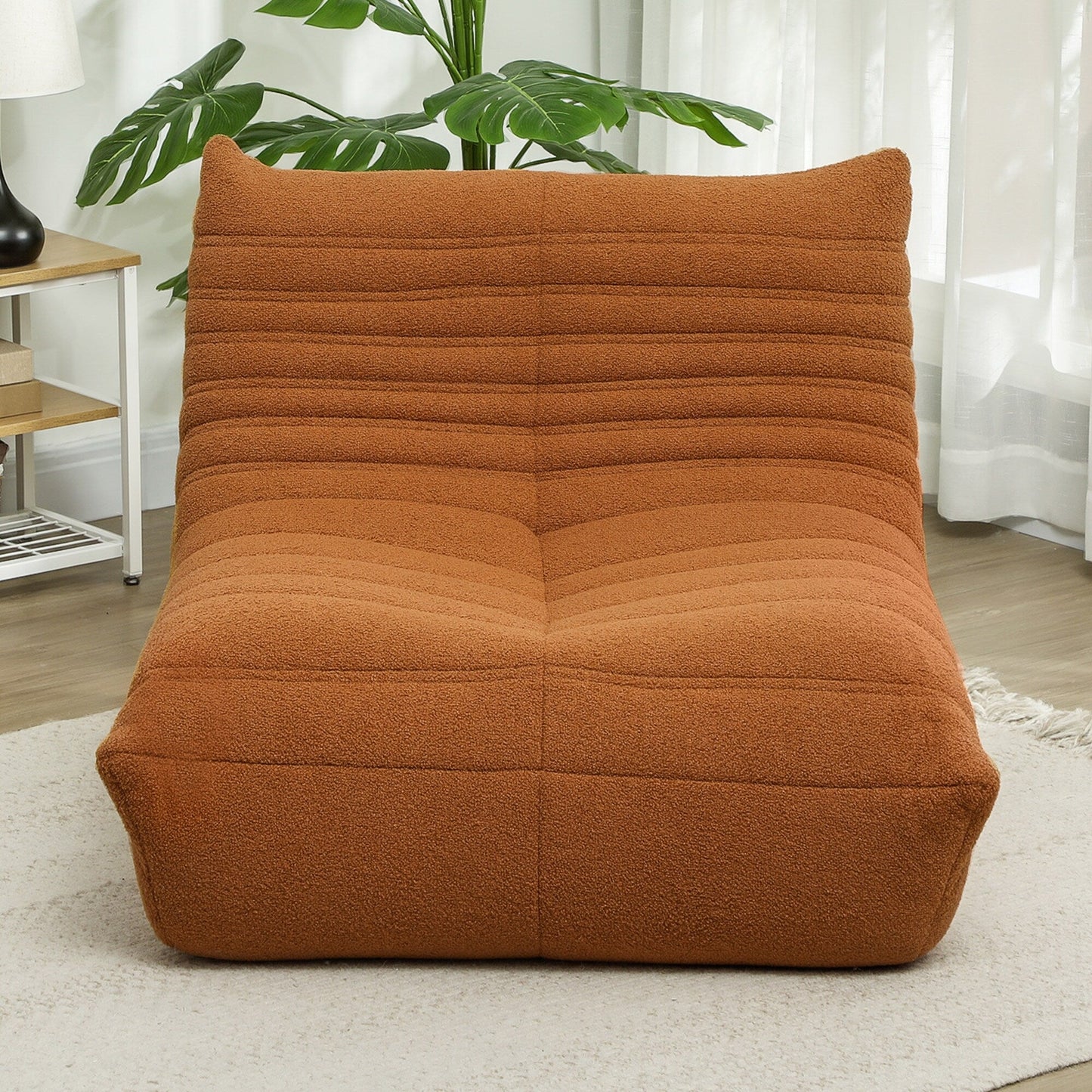 HOMCOM Bean Bag Chair for Adults, Giant Fireside Chair Lazy Sofa, Bean Bag Sofa with High Density Comfortable Foam