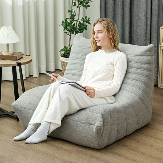HOMCOM Bean Bag Chair for Adults, Giant Fireside Chair Lazy Sofa, Bean Bag Sofa with High Density Comfortable Foam
