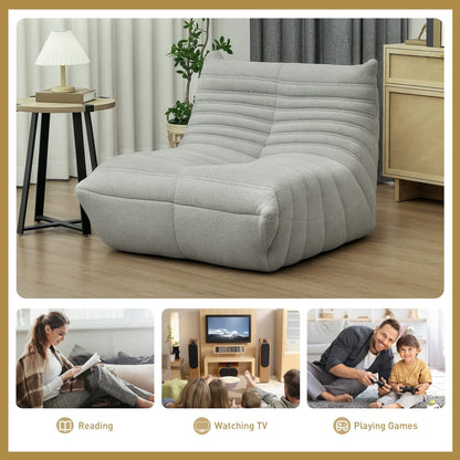 HOMCOM Bean Bag Chair for Adults, Giant Fireside Chair Lazy Sofa, Bean Bag Sofa with High Density Comfortable Foam