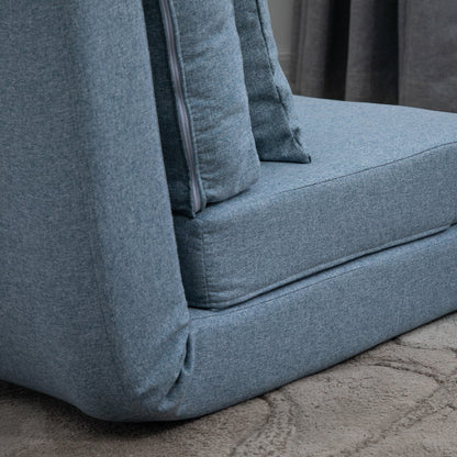 HOMCOM Convertible Flip Folding Upholstered Chair, Floor Lazy Sofa Bed