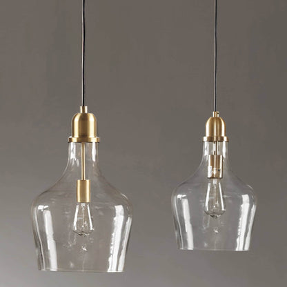 INK+IVY Auburn Bell Shaped Hanging Glass Pendant Light