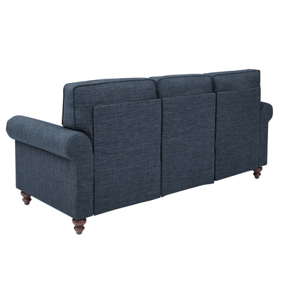 Harbor 78'' Linen Blend Sofa With Solid Wooden Legs