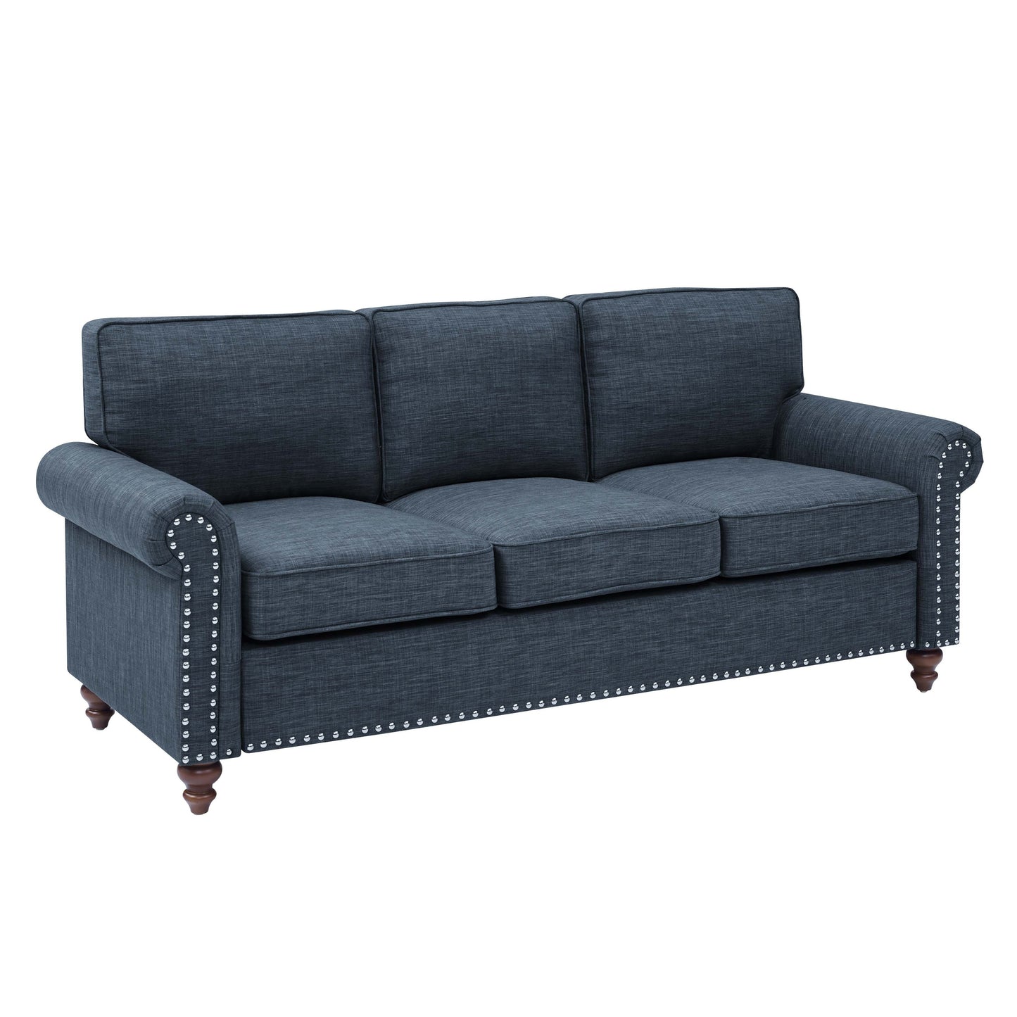Harbor 78'' Linen Blend Sofa With Solid Wooden Legs