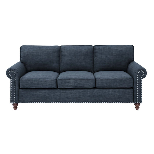 Harbor 78'' Linen Blend Sofa With Solid Wooden Legs