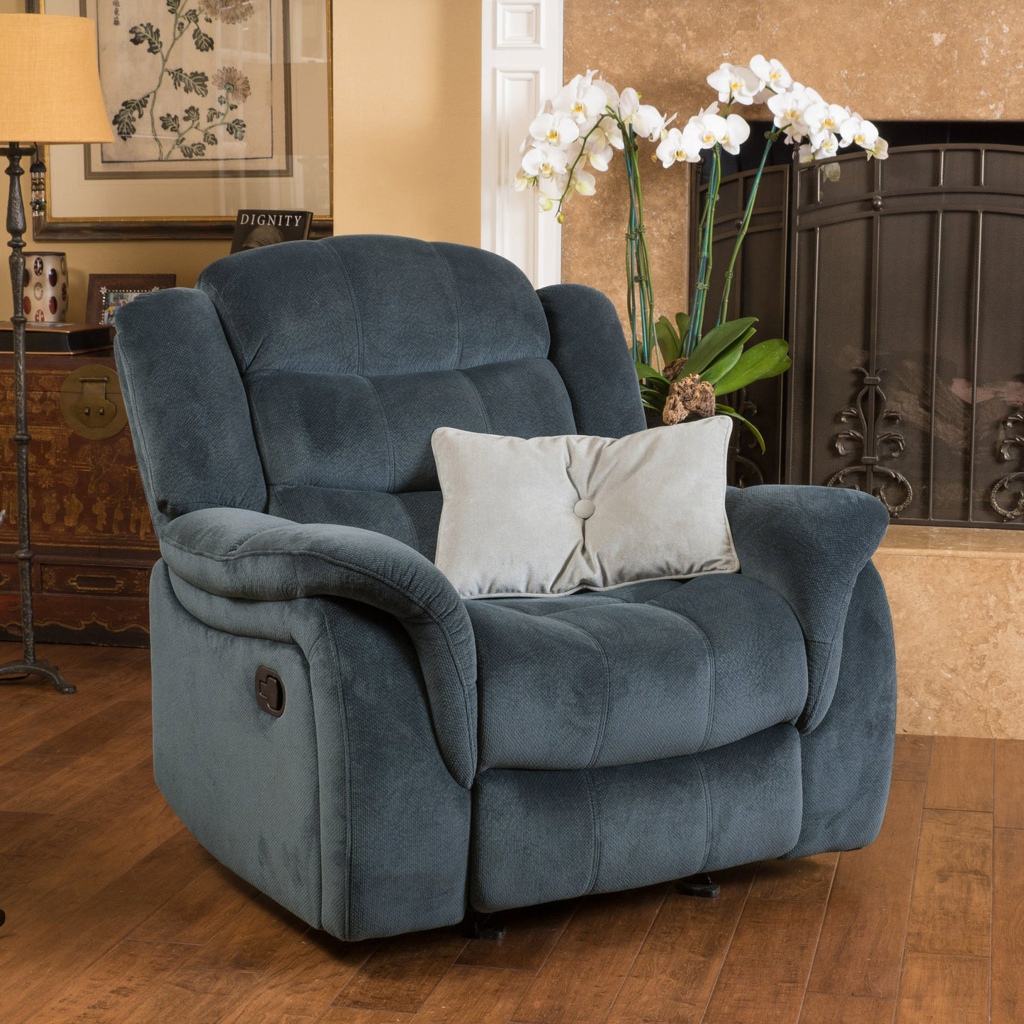 Hawthorne Steel Glider Recliner by Christopher Knight Home