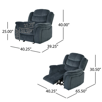 Hawthorne Steel Glider Recliner by Christopher Knight Home