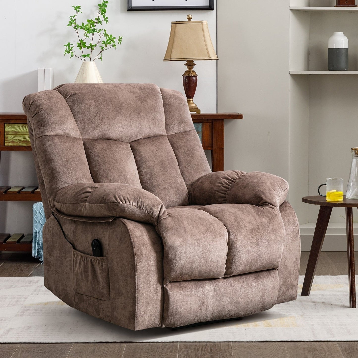 Heavy Duty Power Lift Recliner Chair for Elderly with Overstuffed Design