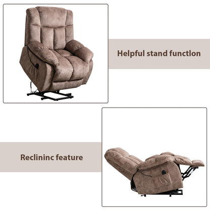 Heavy Duty Power Lift Recliner Chair for Elderly with Overstuffed Design
