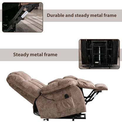 Heavy Duty Power Lift Recliner Chair for Elderly with Overstuffed Design