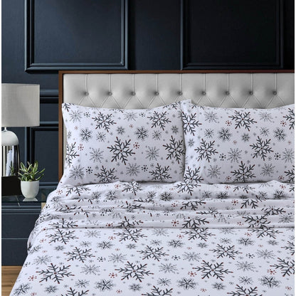 Heavyweight 200GSM Cotton Flannel Printed Extra Deep Pocket Sheet Set