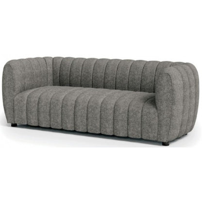 Hery Sofa, 23 Inch, Gray Boucle, Vertical Channel Tufted Details