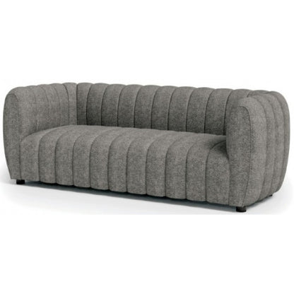 Hery Sofa, 23 Inch, Gray Boucle, Vertical Channel Tufted Details