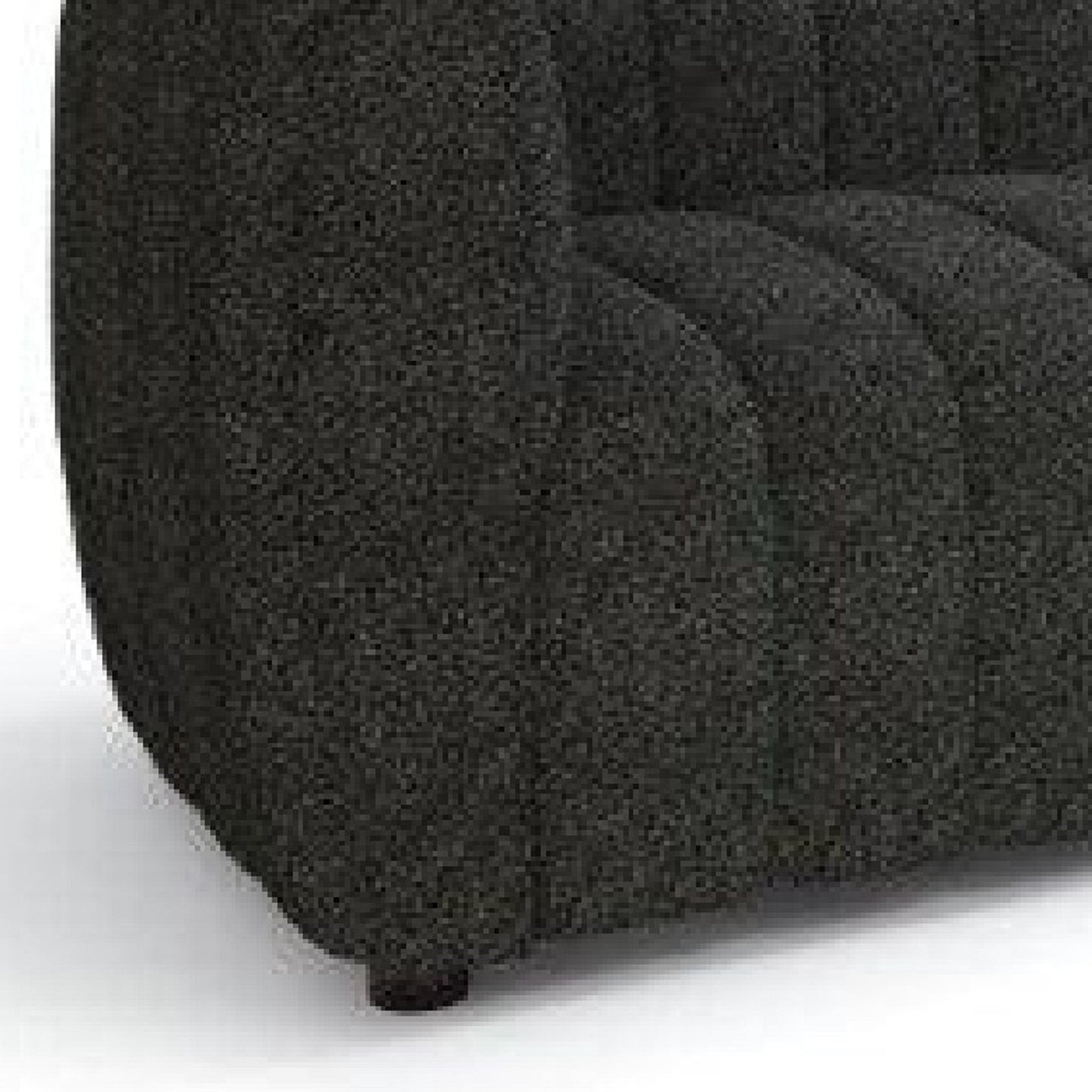 Hery Sofa, 83 Inch, Black Boucle, Vertical Channel Tufted Details