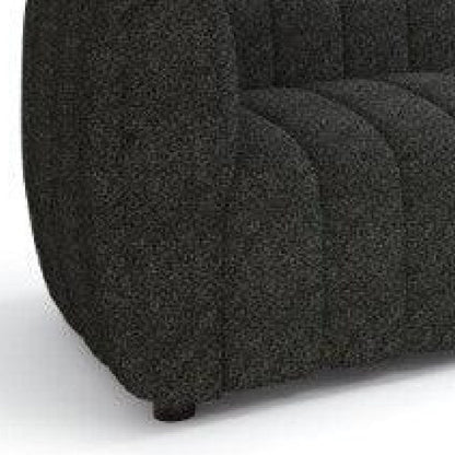 Hery Sofa, 83 Inch, Black Boucle, Vertical Channel Tufted Details
