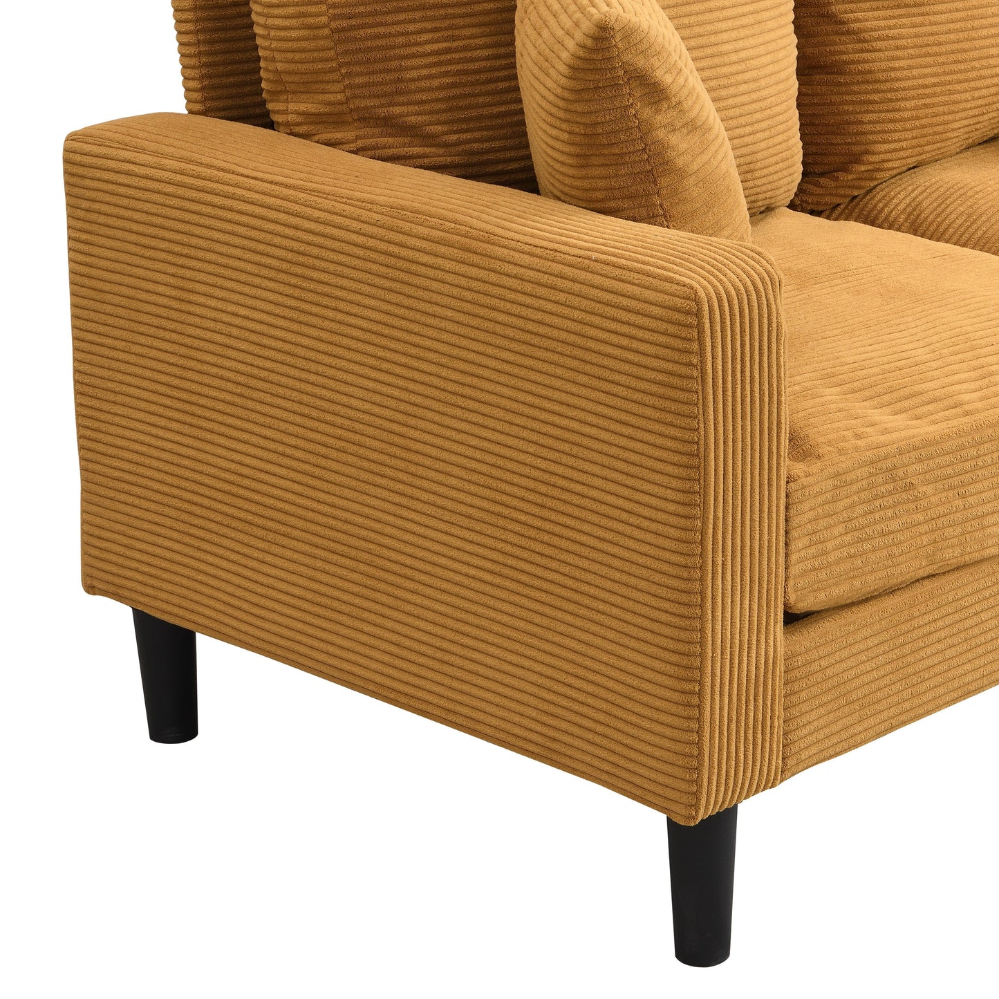 High Resilience Loveseat Sofa, Wooden Frame 2 Seat Sofa, Comfy , Small Space Saving Modern Upholstered Sofa