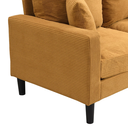 High Resilience Loveseat Sofa, Wooden Frame 2 Seat Sofa, Comfy , Small Space Saving Modern Upholstered Sofa