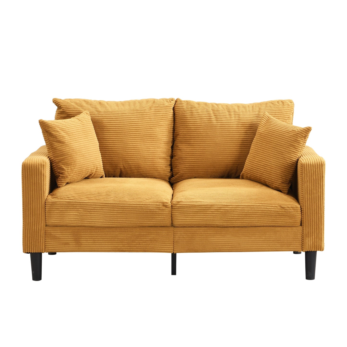 High Resilience Loveseat Sofa, Wooden Frame 2 Seat Sofa, Comfy , Small Space Saving Modern Upholstered Sofa