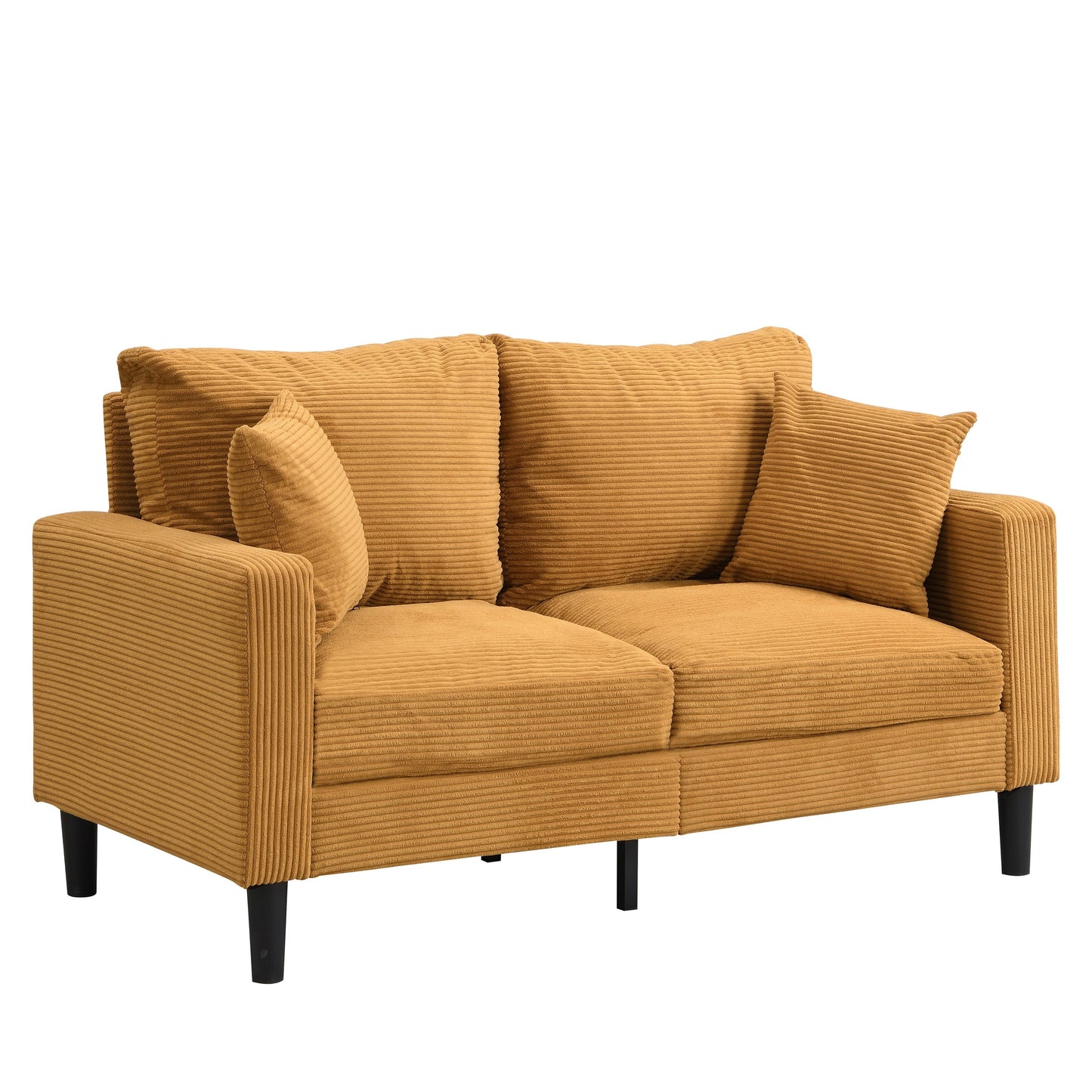 High Resilience Loveseat Sofa, Wooden Frame 2 Seat Sofa, Comfy , Small Space Saving Modern Upholstered Sofa