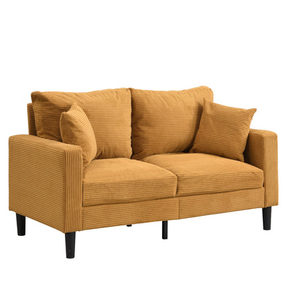 High Resilience Loveseat Sofa, Wooden Frame 2 Seat Sofa, Comfy , Small Space Saving Modern Upholstered Sofa